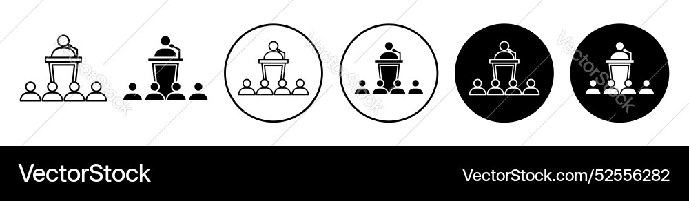 Lecture icon set on white background Lecture icon set on white background vector image