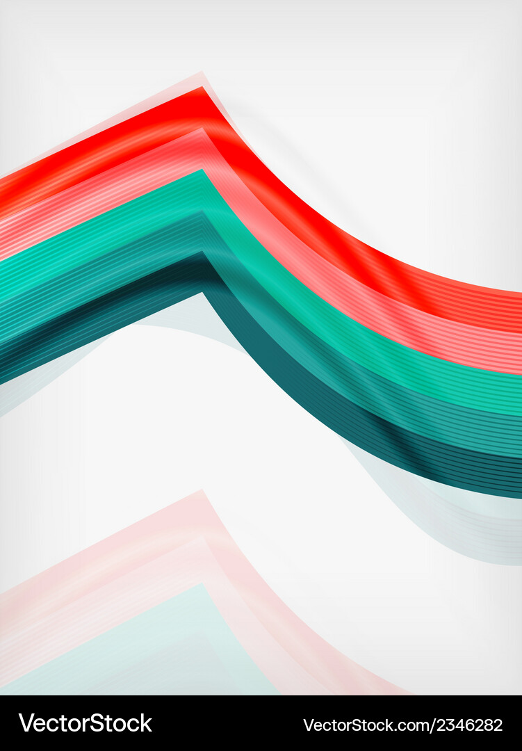 Rainbow color wave abstraction design template Vector Image
