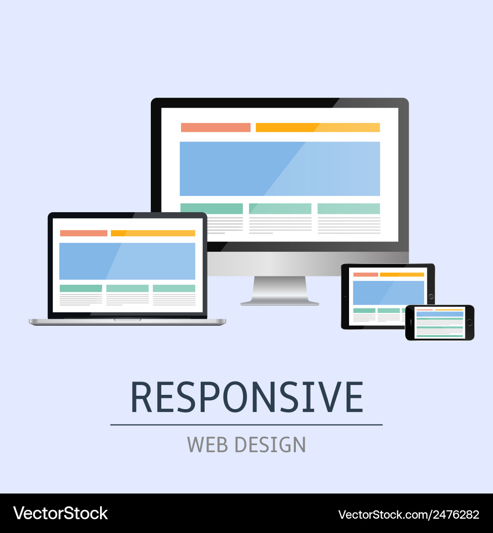 Responsive Web Layout vector image