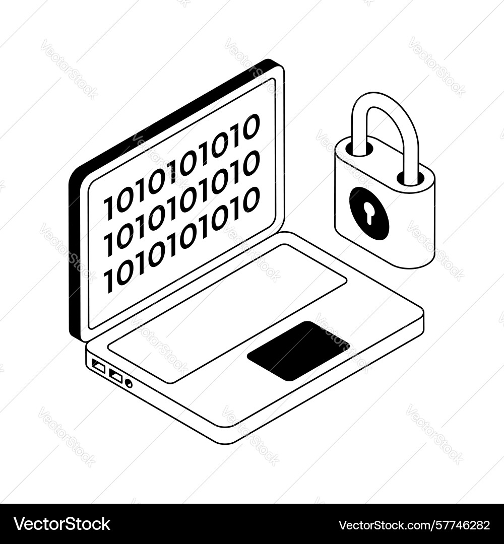Secure code Vector Image