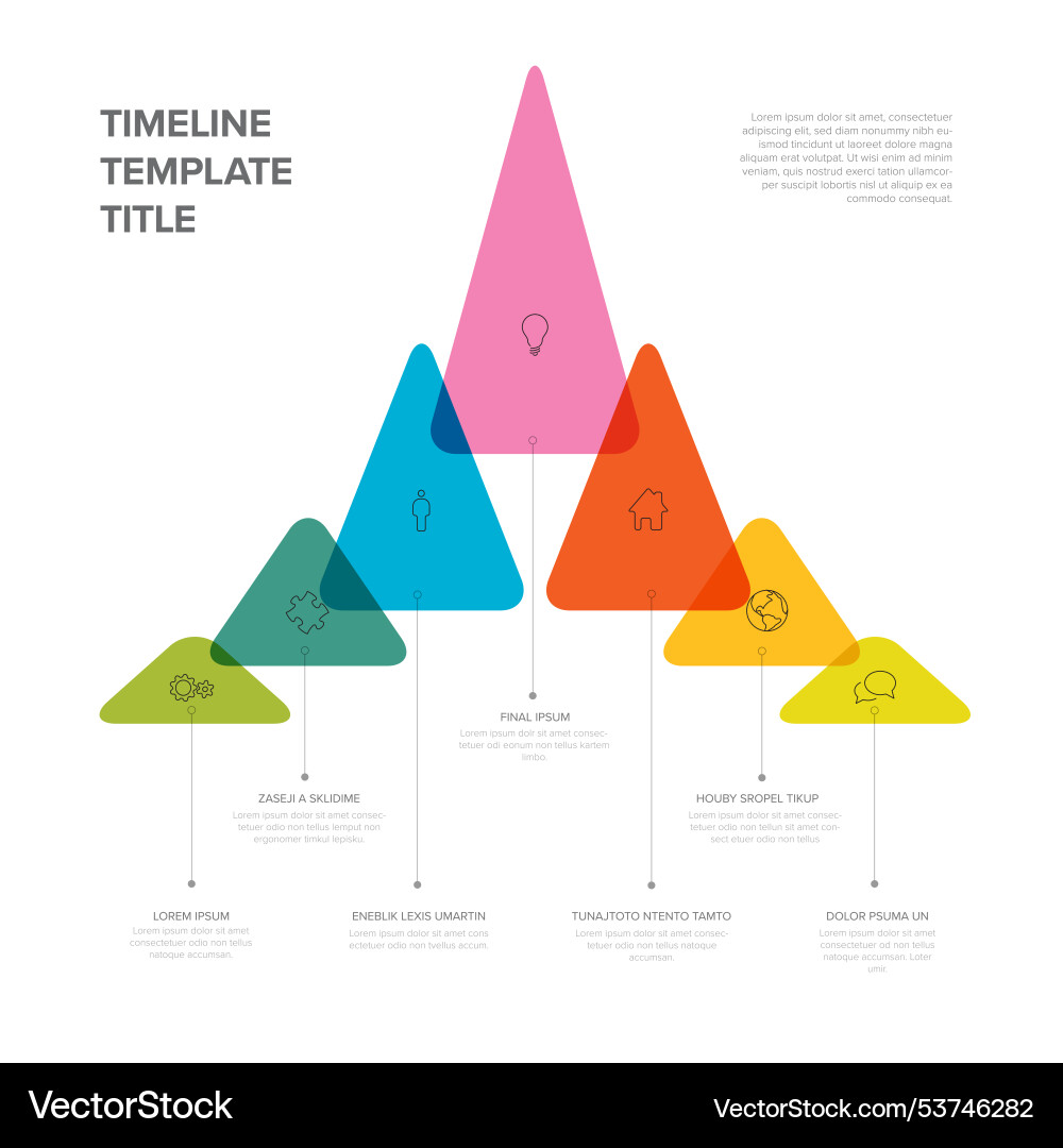 Timeline Graph Template with Intervals Vector Image