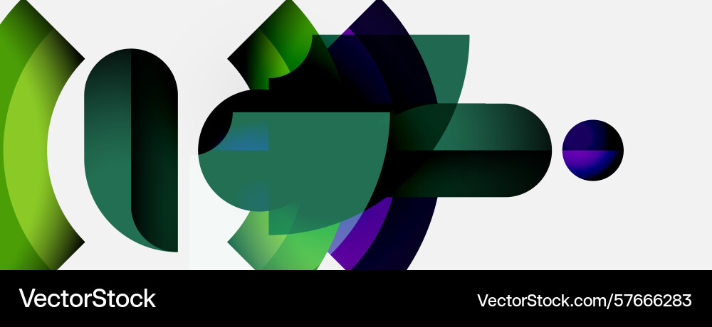 Abstract composition featuring overlapping curved Abstract composition featuring overlapping curved Vector Image