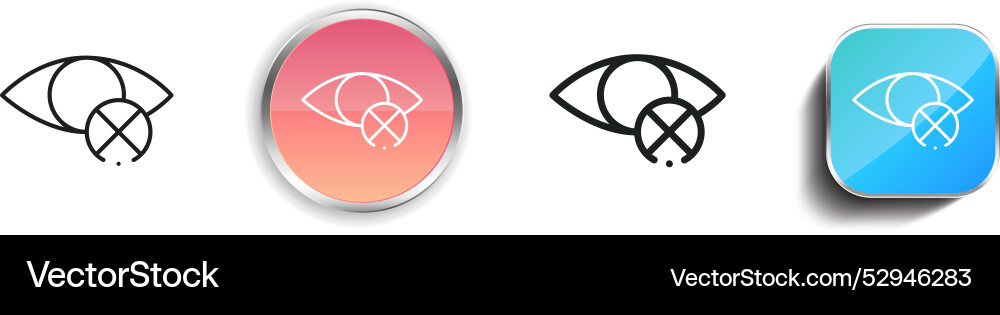 Close eyes icon thin linear regular and button vector image