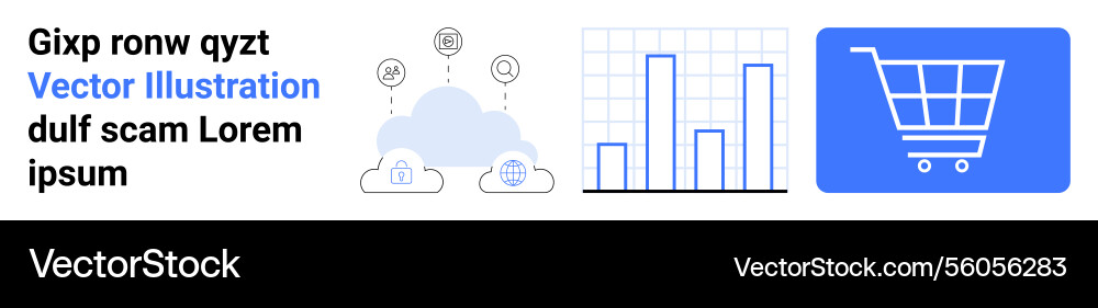 Cloud computing data analytics and online Cloud computing data analytics and online Vector Image