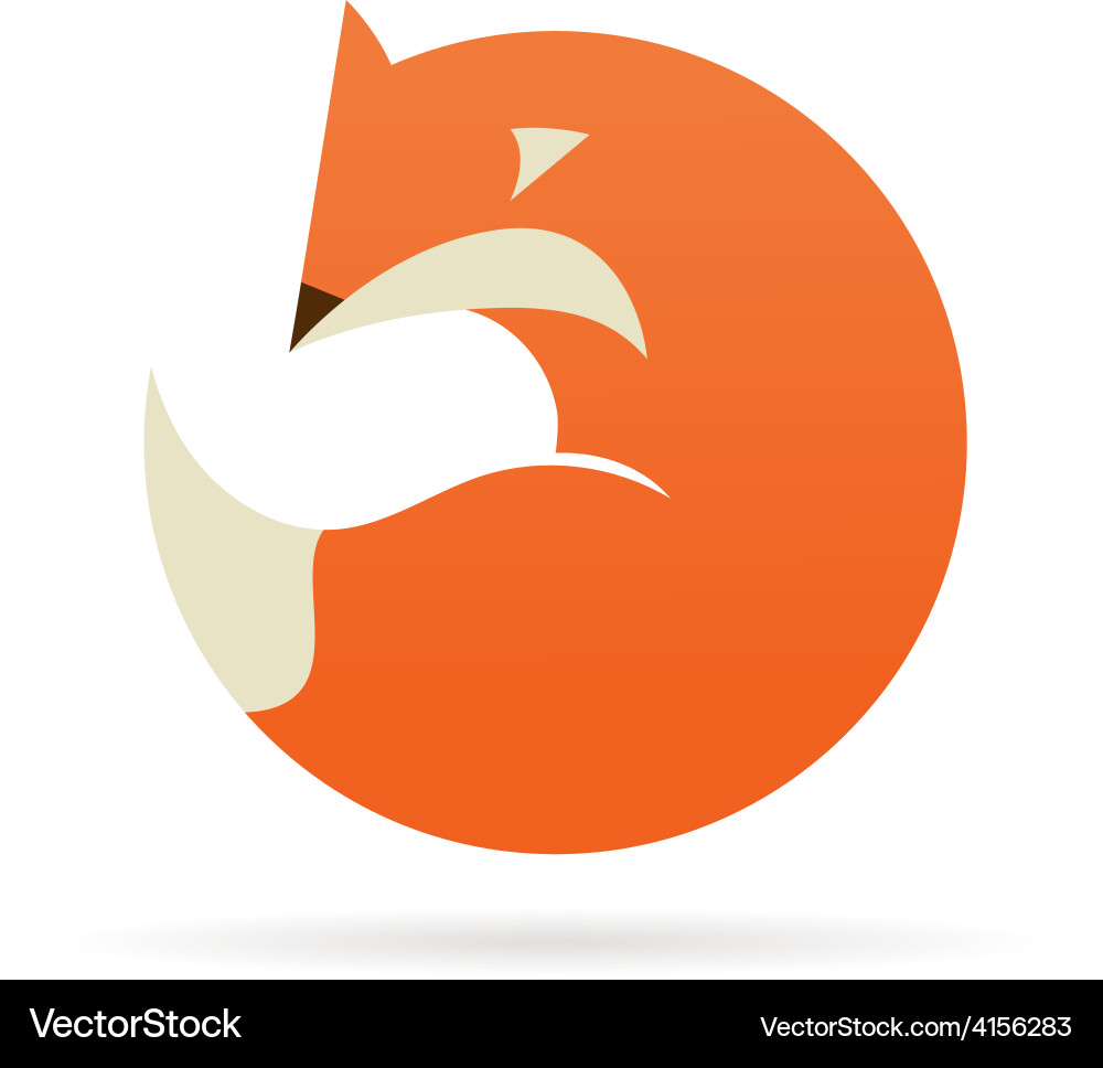 Fox icon and element vector image