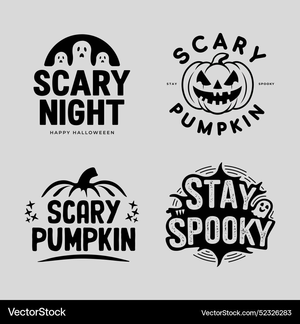 Halloween typography poster calligraphy Halloween typography poster calligraphy vector image