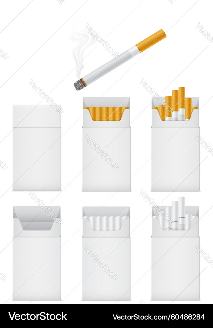 cigarette pack template Cigarette Pack Template – Royalty-Free Vector