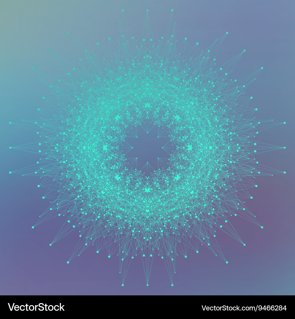 Geometric abstract background with connected line Vector Image