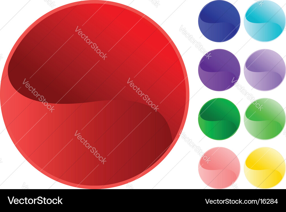Modern Rounded Buttons Vector Image