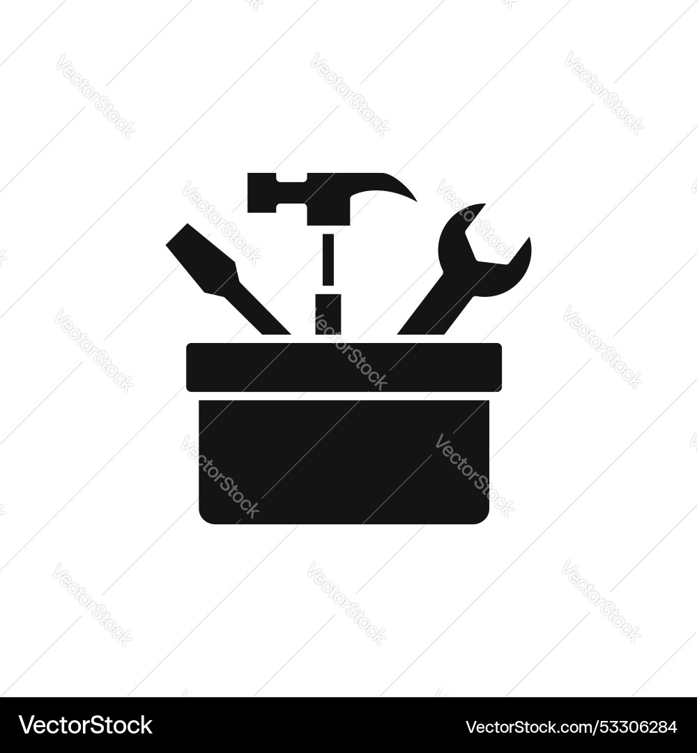 Toolbox icon set carpenter toolkit symbol Toolbox icon set carpenter toolkit symbol vector image