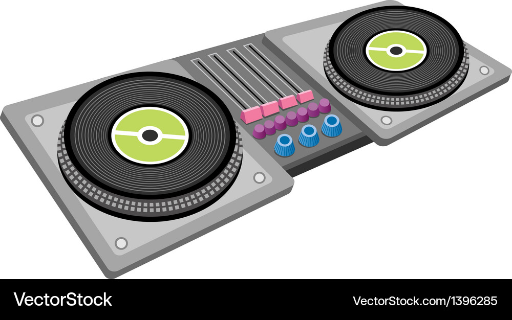A view of record player Vector Image