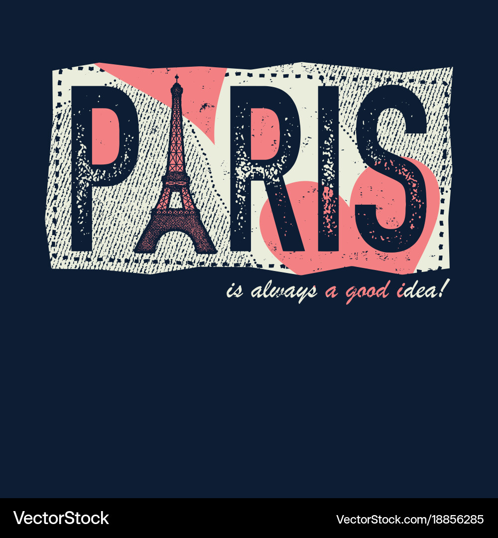 At the eiffel tower vector image