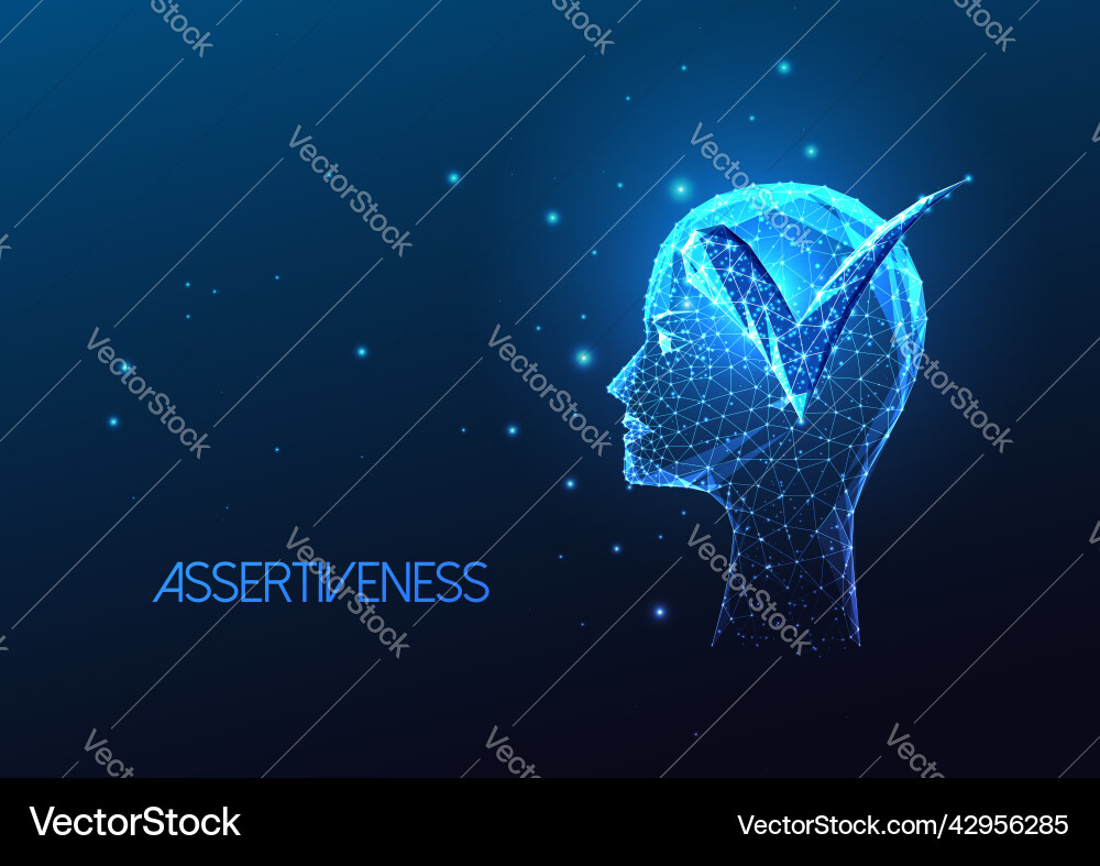 Concept of assertiveness self confidence Concept of assertiveness self confidence vector image