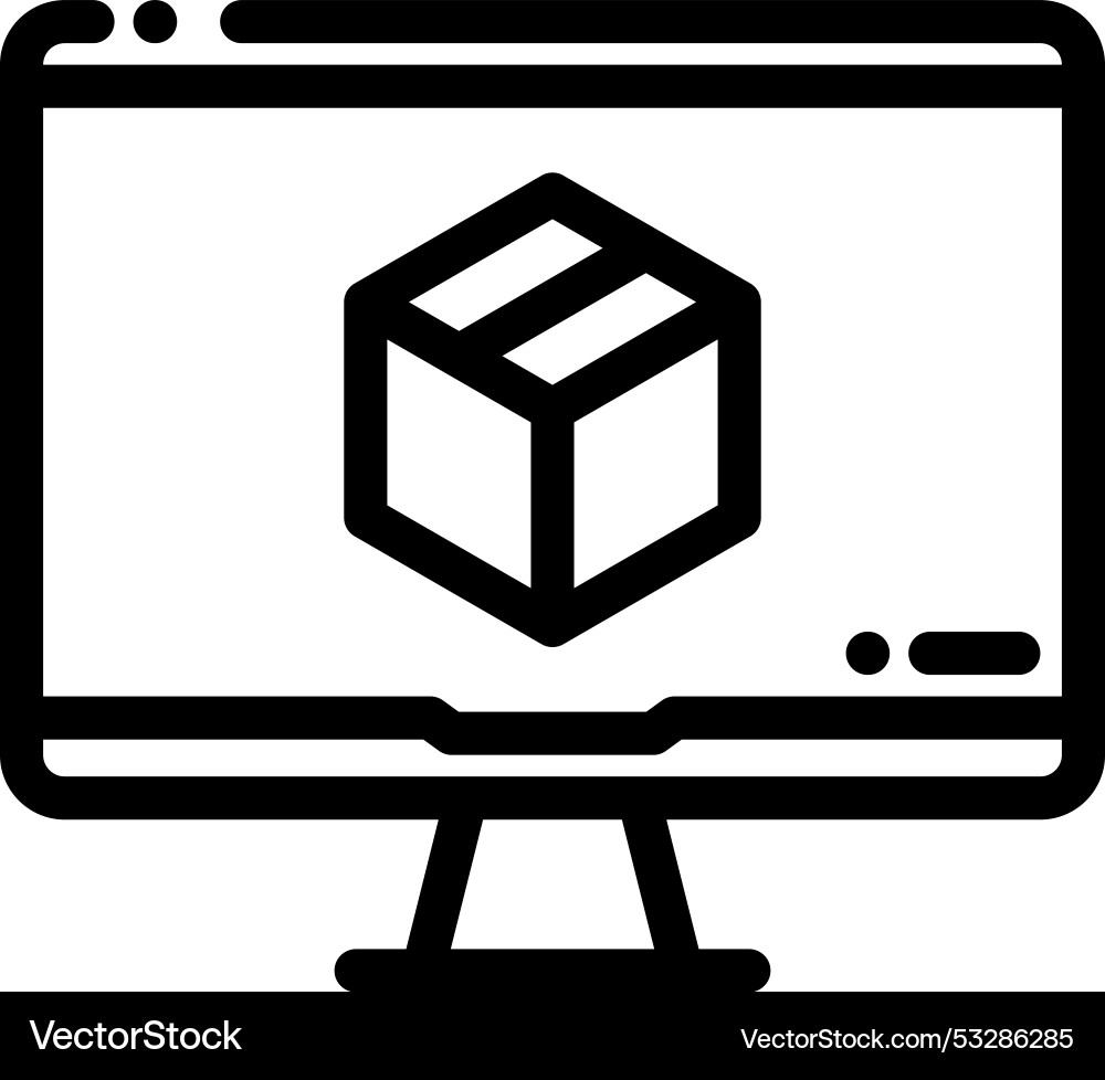 Ecommerce icon thin linear style design isolated Ecommerce icon thin linear style design isolated Vector Image