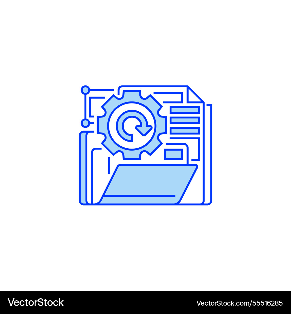 File restore line icon linear style sign Vector Image