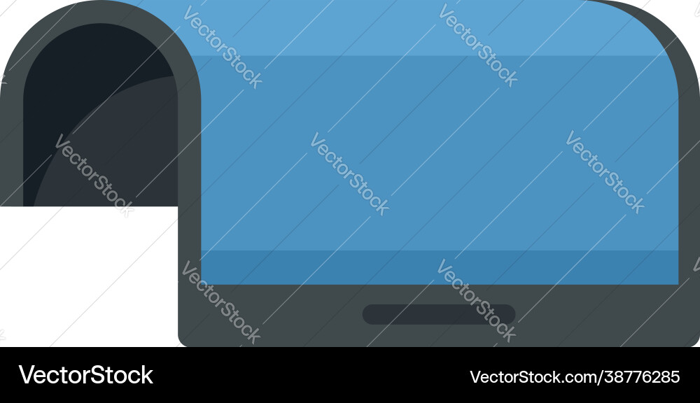 Flexible display device icon flat isolated Flexible display device icon flat isolated vector image