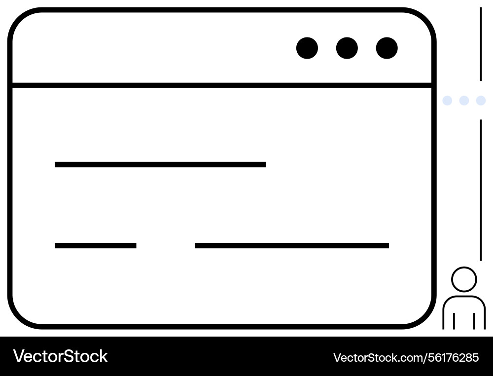 Minimalist webpage interface with navigation Vector Image