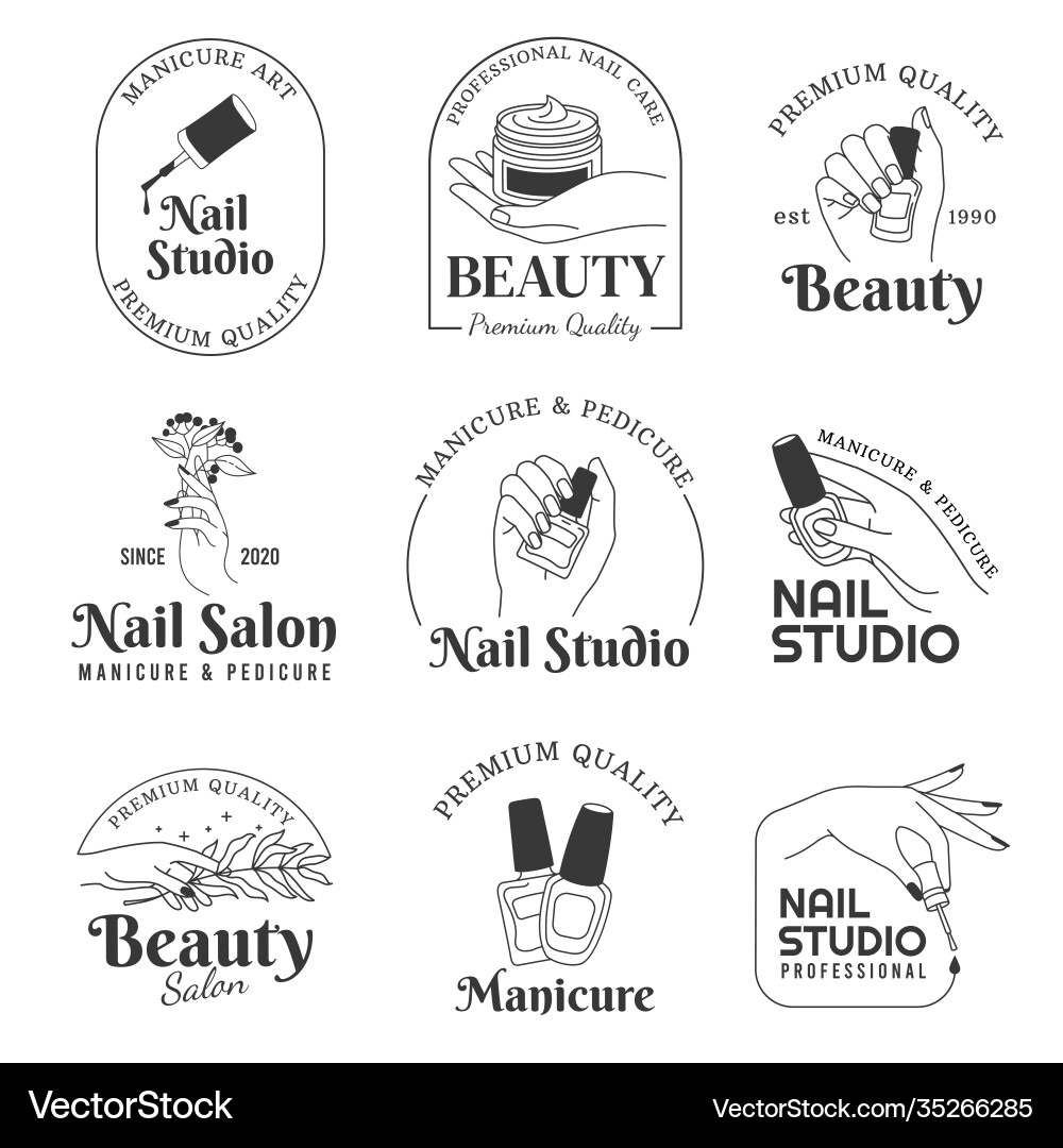 Nail Salon Logo - Schönheit und Pflege vektorbild