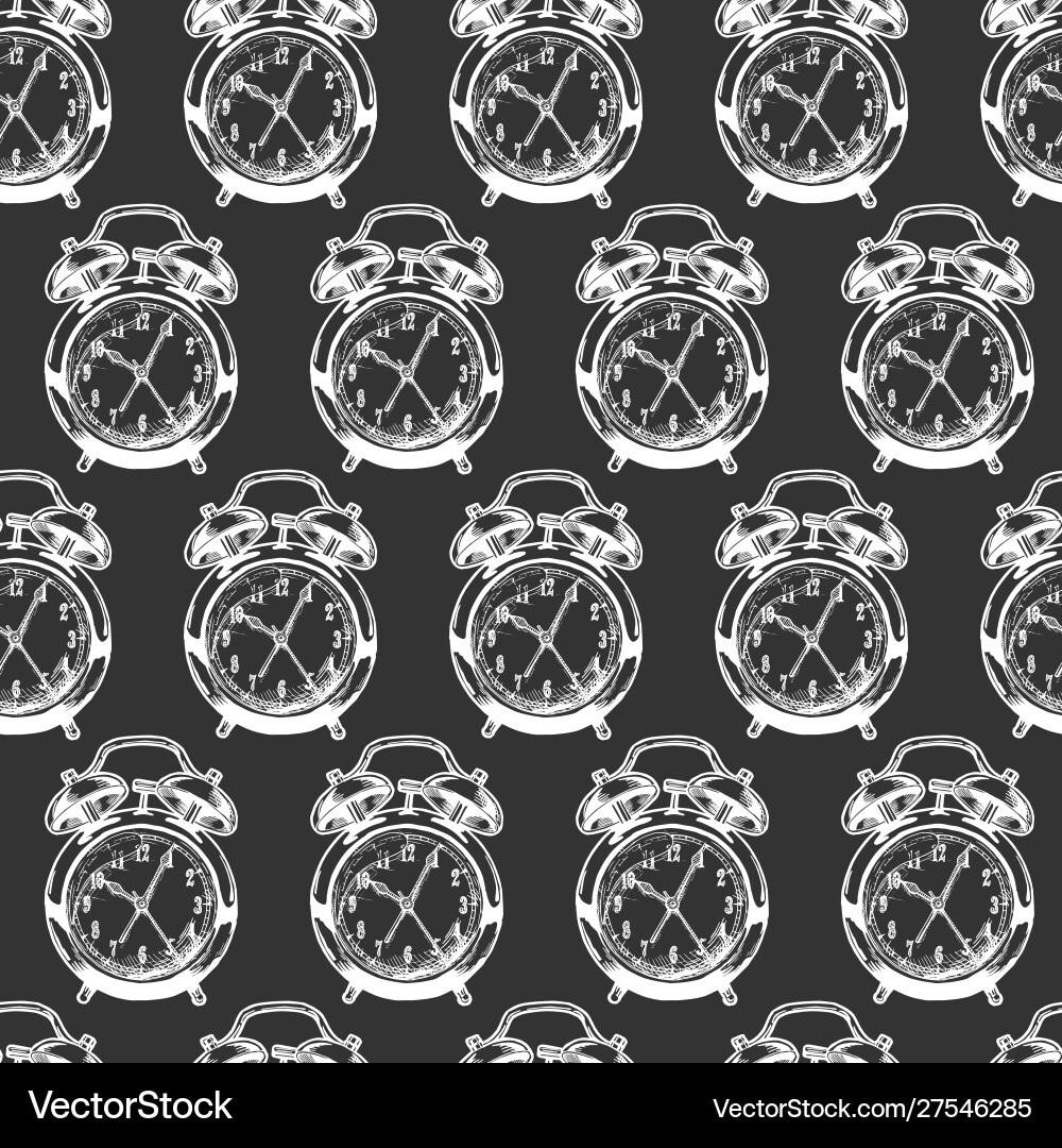 Pattern with clock Vector Image