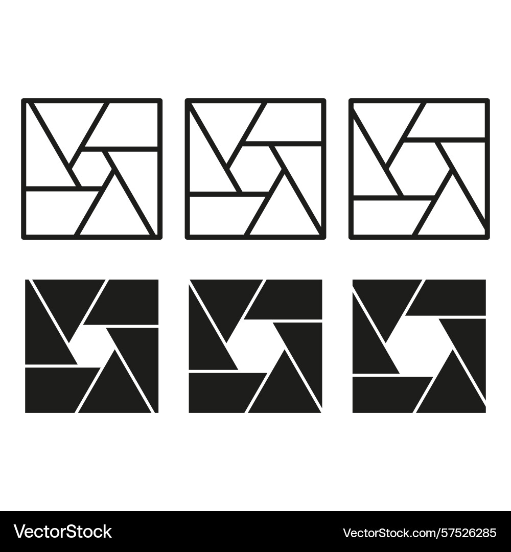 Quadratic block matrix abstract interlocking Quadratic block matrix abstract interlocking vector image