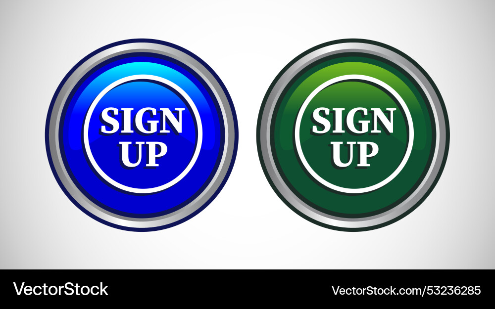 Sign up icon button set design Vector Image