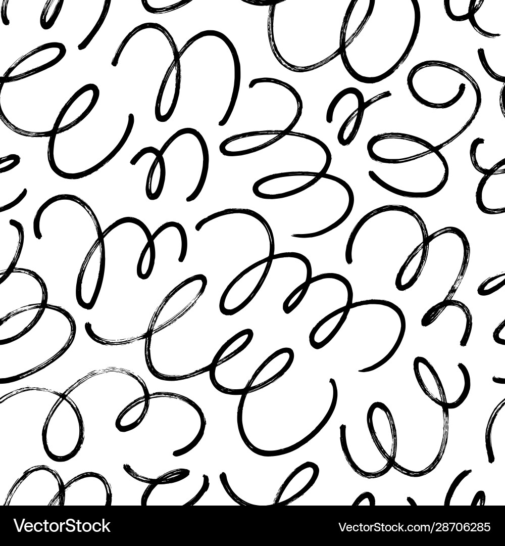 Thin Line Scribble Pattern vector image