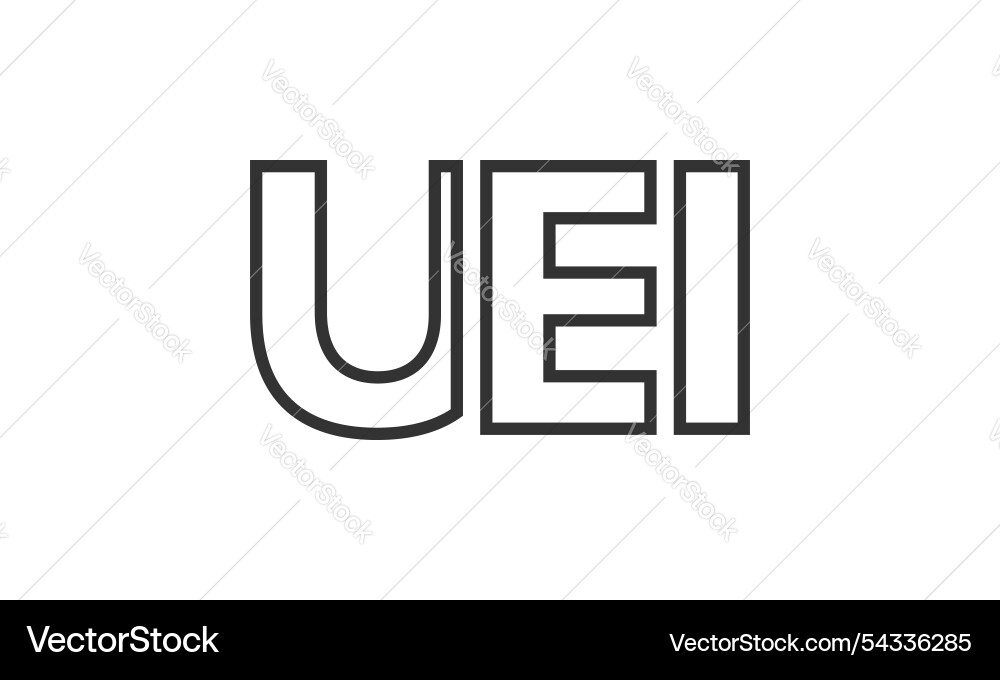 Uei logo design template with strong and modern Uei logo design template with strong and modern vector image
