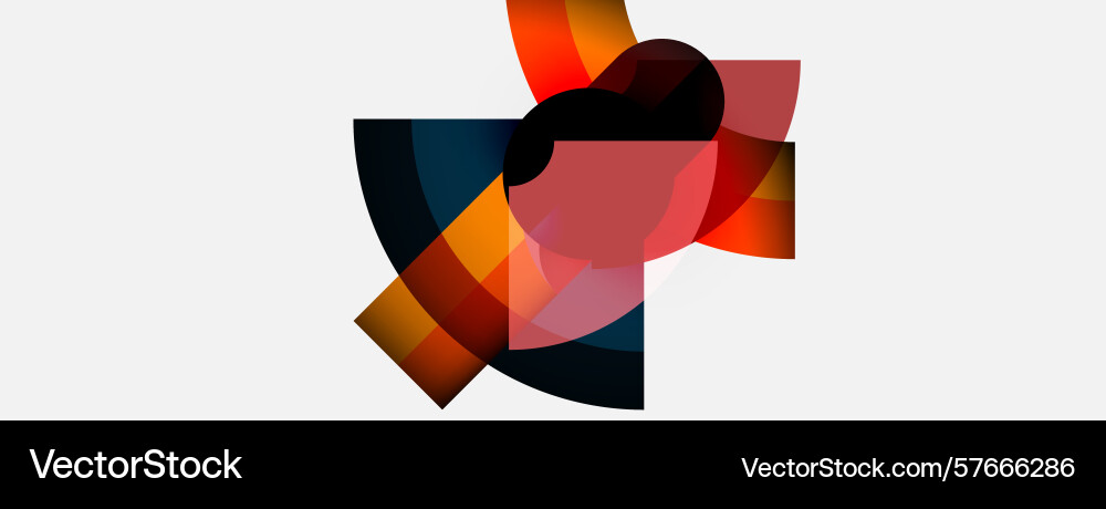 Abstract composition features overlapping Vector Image