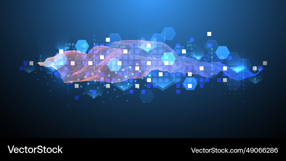 Abstract wave is made in a frame style Abstract wave is made in a frame style Vector Image