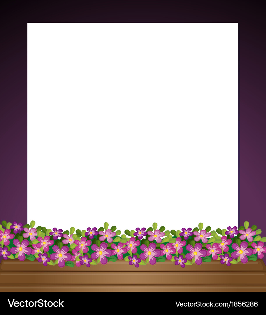 An empty paper template with a garden vector image