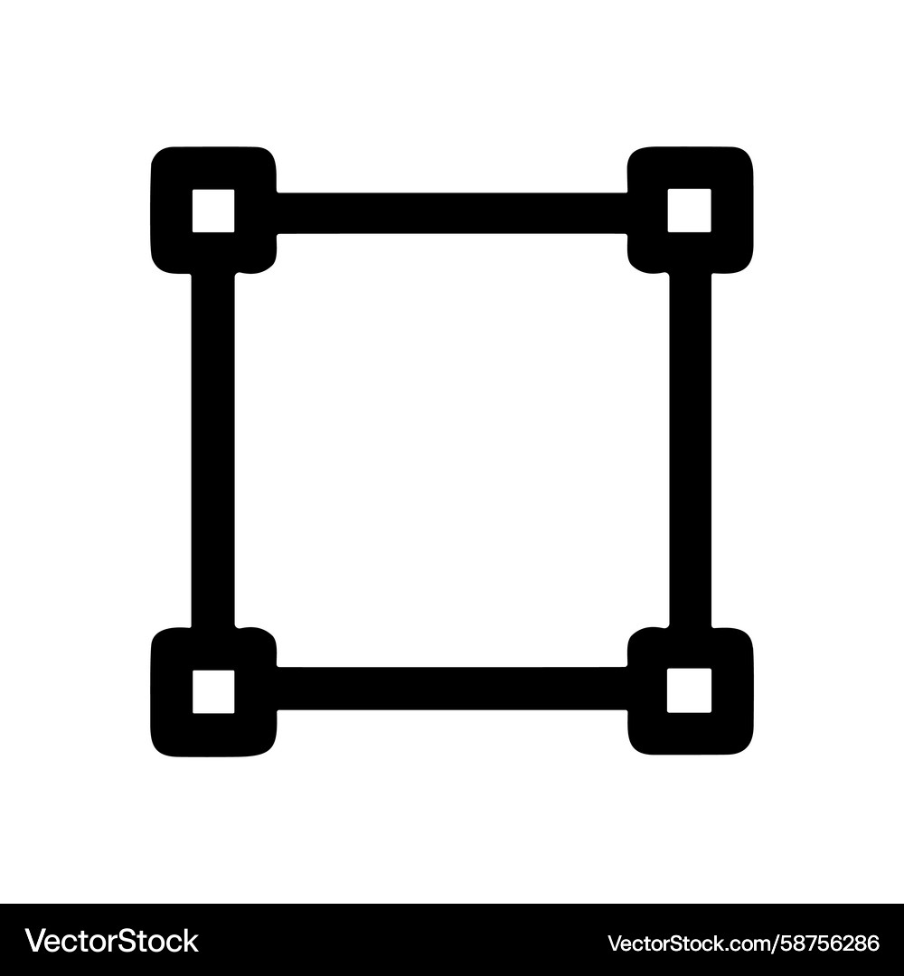 Editable Square with Handle Vector Image