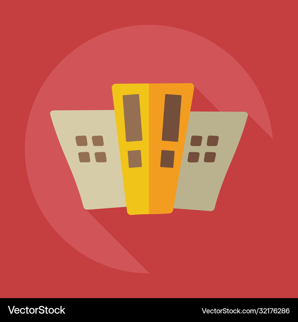 Flat modern design with shadow icons building Flat modern design with shadow icons building vector image