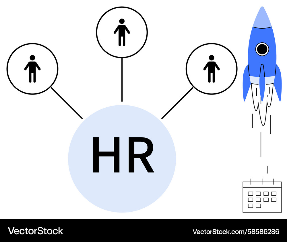Hr process streamlining with team allocation Vector Image