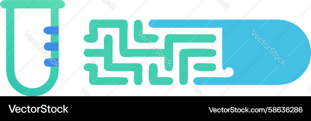 Neural Network Brain Scan Tube Vector Image