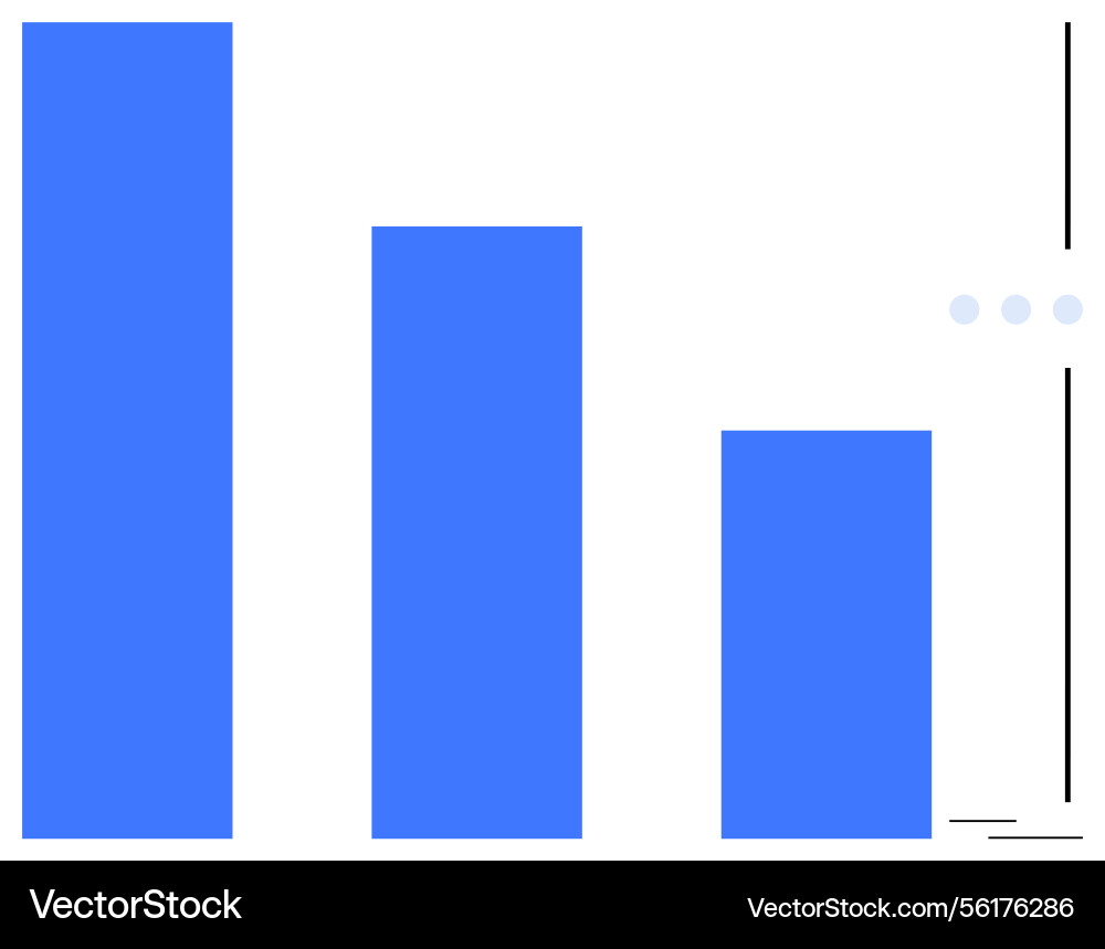 Simple blue bar chart representing data analysis Simple blue bar chart representing data analysis vector image