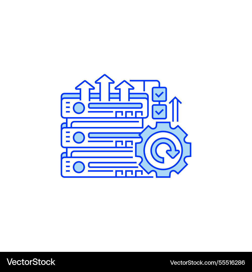 System backup line icon linear style sign System backup line icon linear style sign vector image