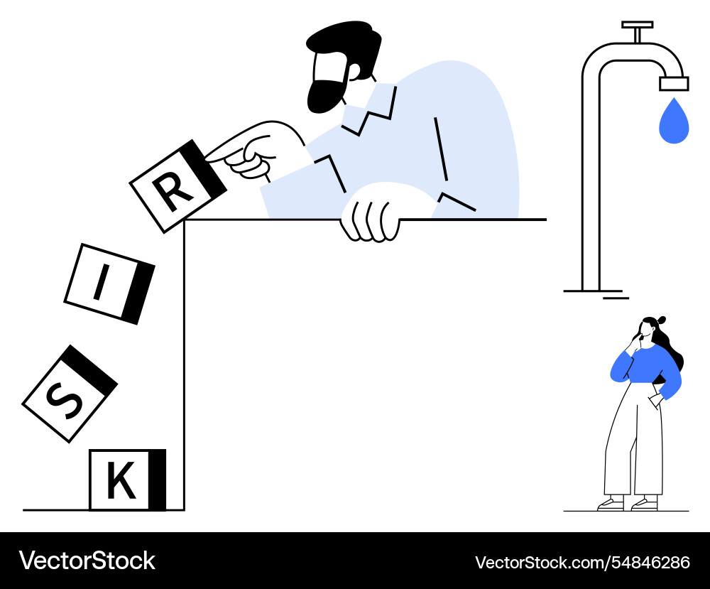 Understanding and managing risk balancing Understanding and managing risk balancing vector image