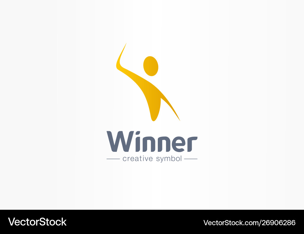 Winner happiness creative symbol concept vector image