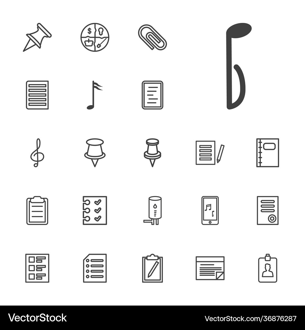 22 note icons (36876287) – Free Vector | VectorStock