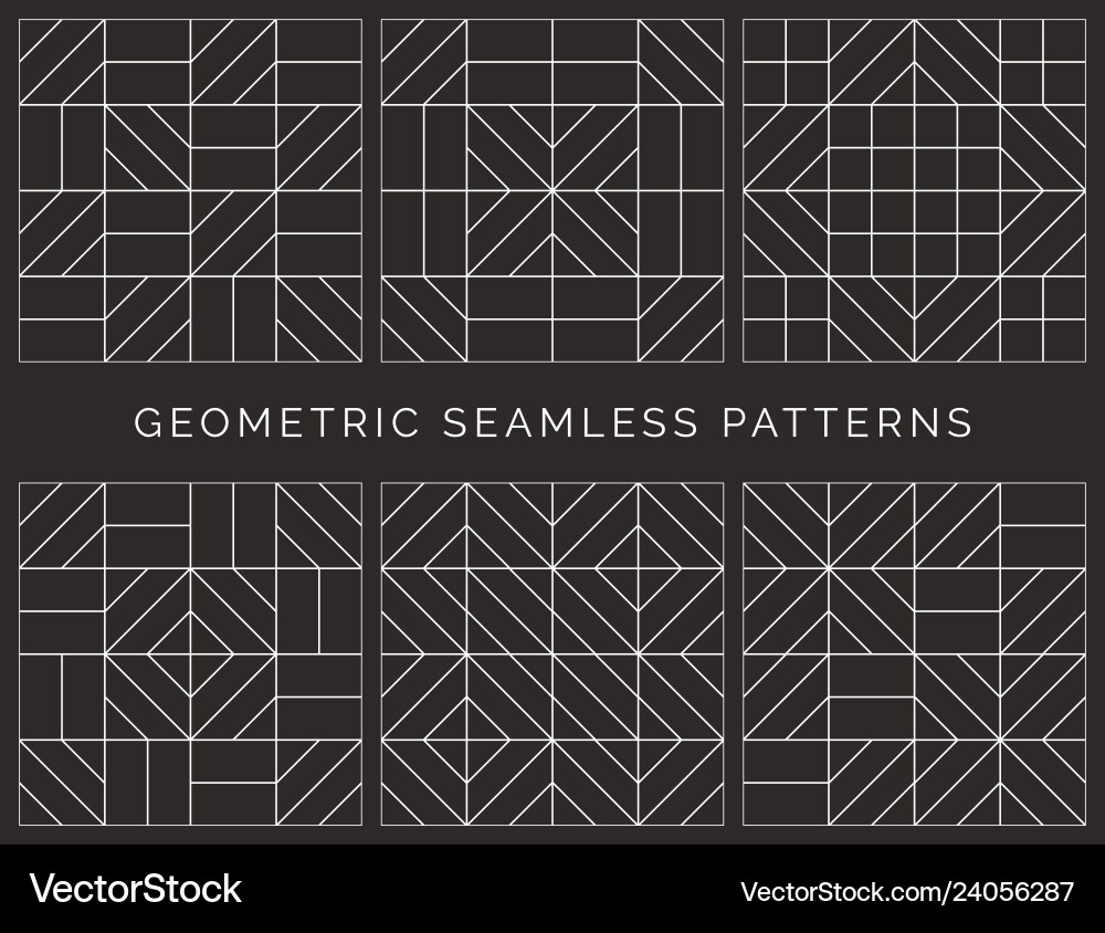 Abstract geometric seamless patterns Abstract geometric seamless patterns vector image