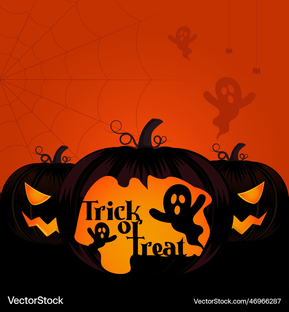 Banner design template of happy halloween vector image