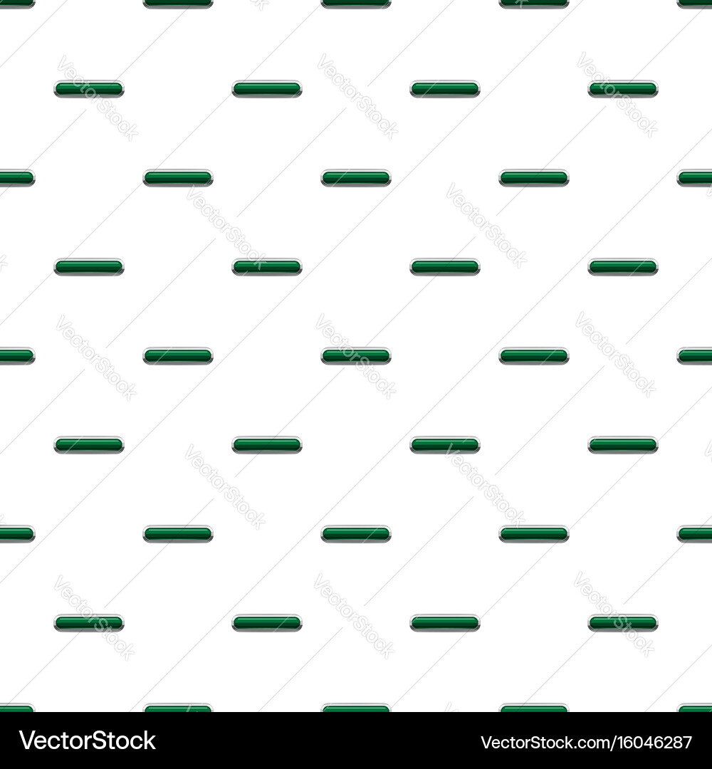 Dark green rectangular button pattern vector image