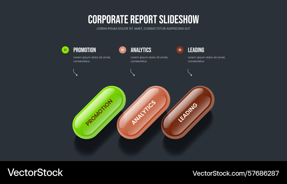 Sales development slide template visual forecast vector image
