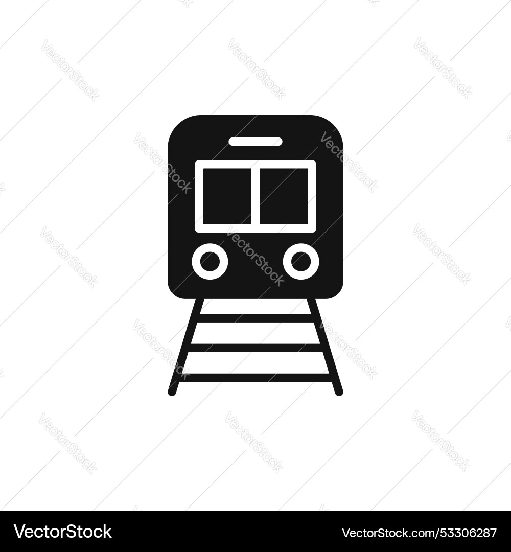 Train icon set underground metro or rail symbol Vector Image