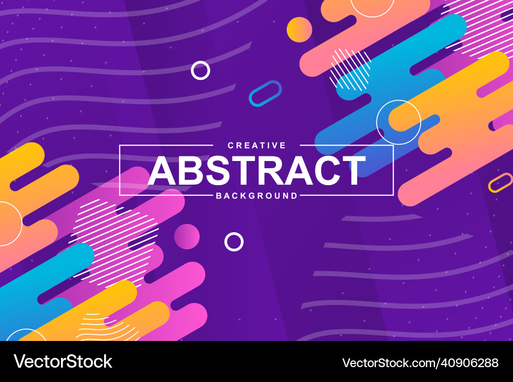 Abstract design with dynamic shapes in memphis vector image
