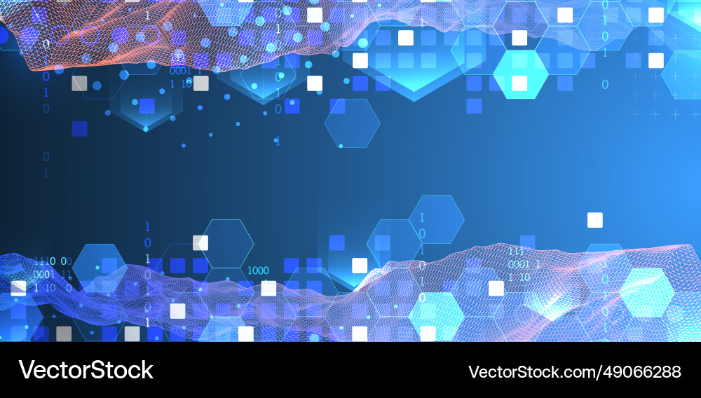 Abstract wave is made in a frame style Vector Image
