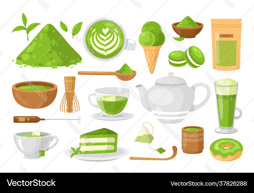 Bio Tee Matcha für japanische Zeremonie Bio Tee Matcha für japanische Zeremonie vektorbild