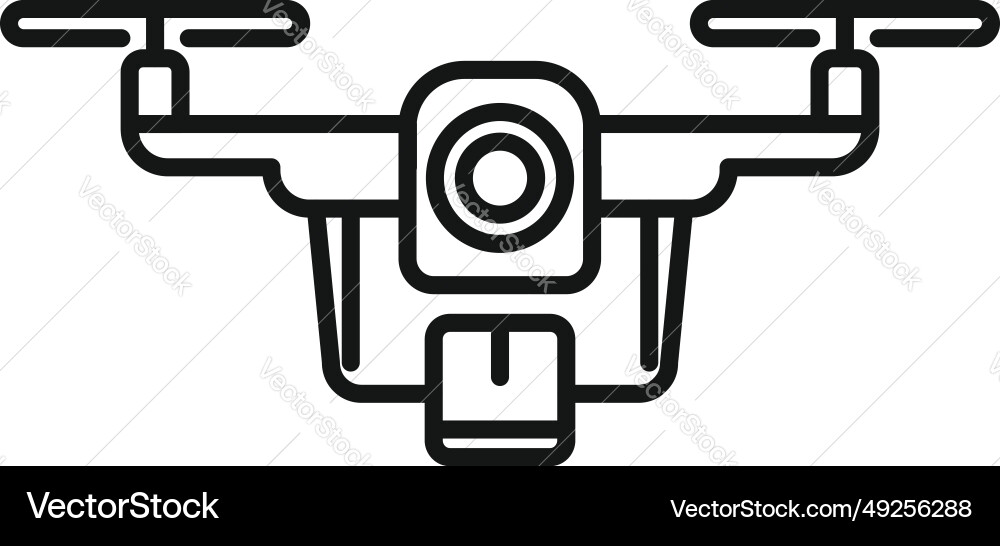Drone Delivery Icon - Parcel & Camera Vector Image