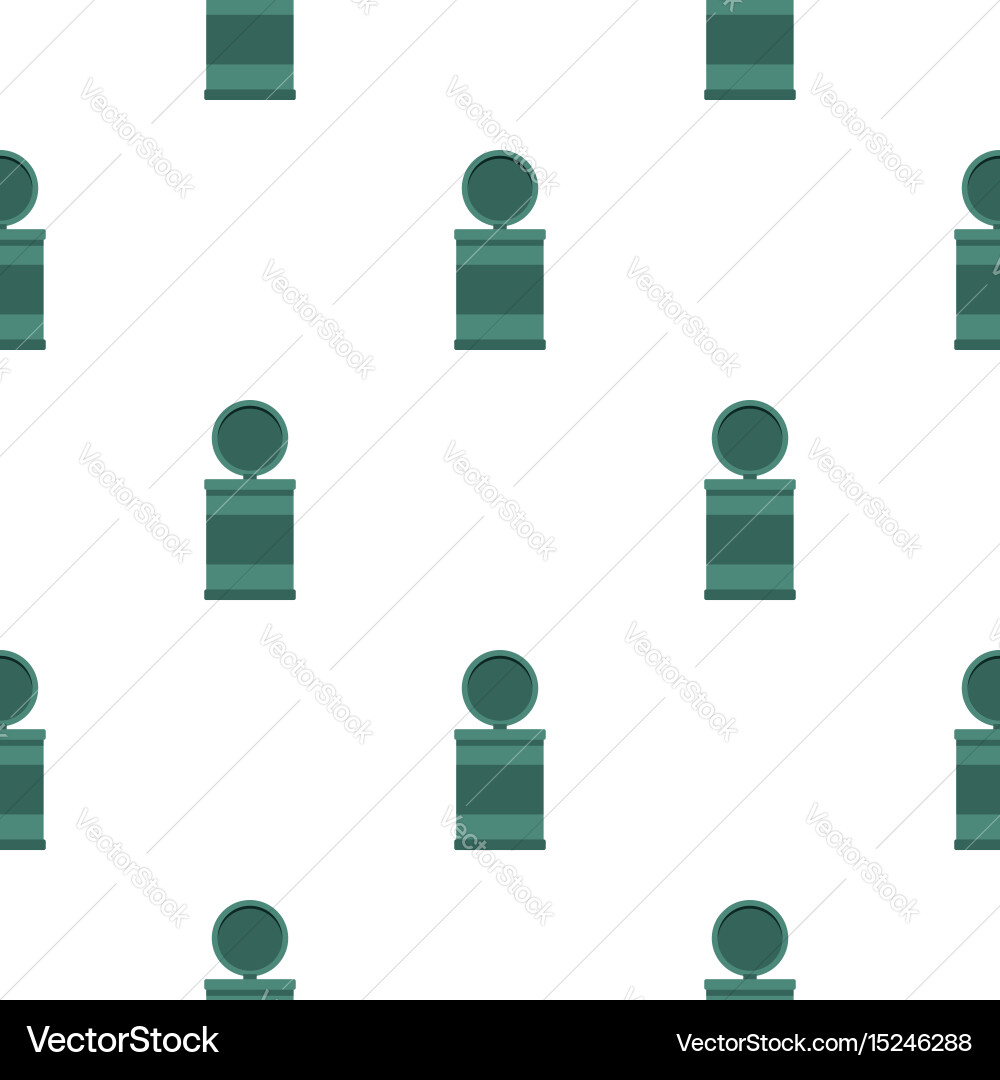 Garbage bin with opening lid pattern seamless vector image