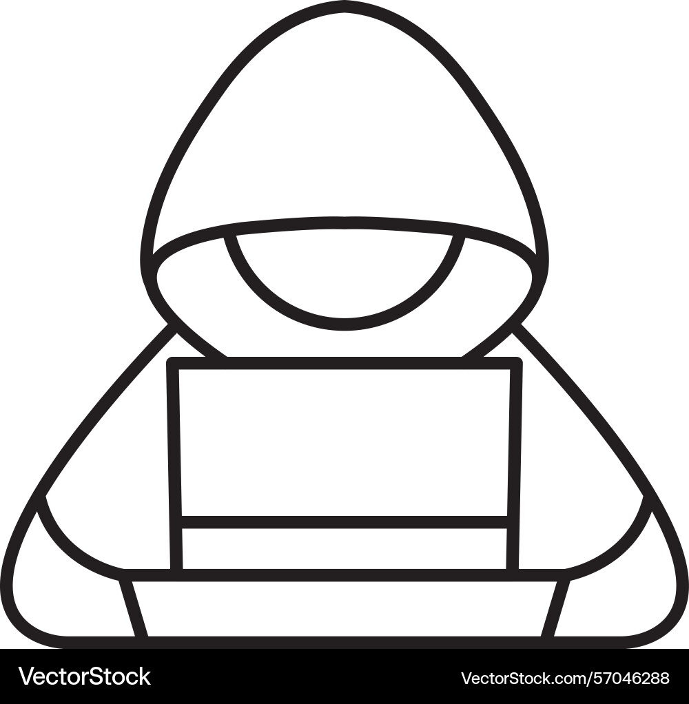 Hacking line icon design vector image